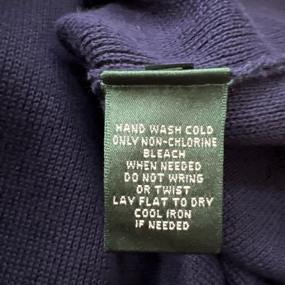 Lauren Ralph Lauren Navy Sweater 2X 100% Cotton - Picture 15 of 16